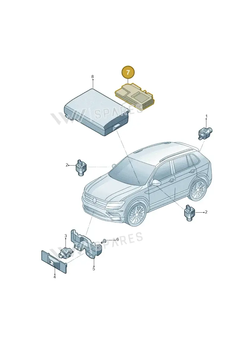 5WA907556E — Volkswagen Teramont X (2021-2023) diagram 809907200, position 7