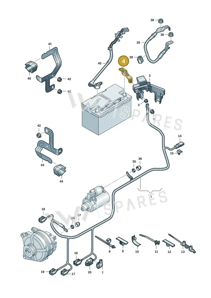 5WA915135A — Volkswagen Tiguan 2.0 (2023-) diagram 3j0971100, position 4