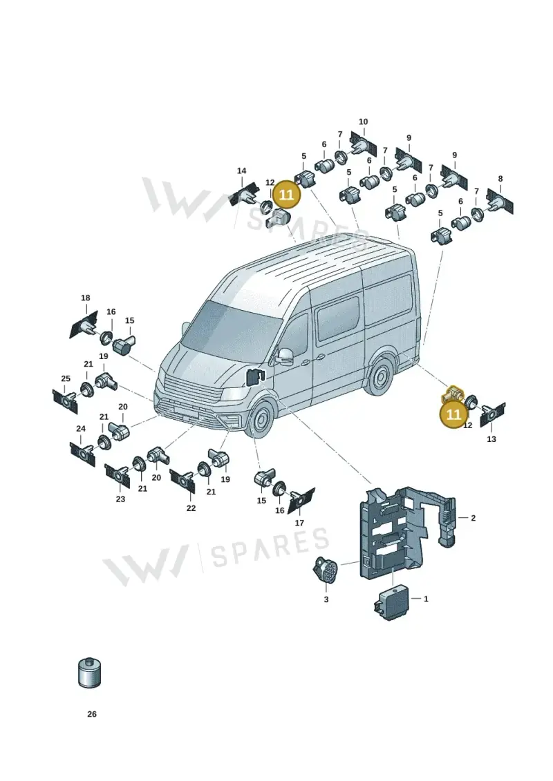 5WA919275 — Volkswagen MAN TGE 55 (2016-2021) diagram 806919002, position 11