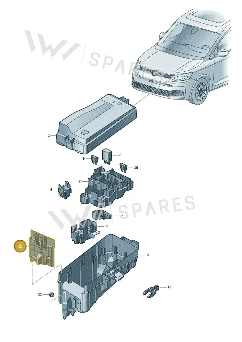 5WA927165 — Volkswagen Caddy Maxi Kombi (2020-2024) diagram 2ka937010, position 4