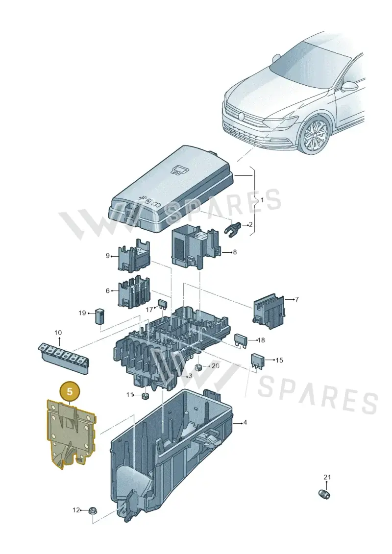 5WA927165 — Volkswagen Passat estate (2023-) diagram 793937100, position 5