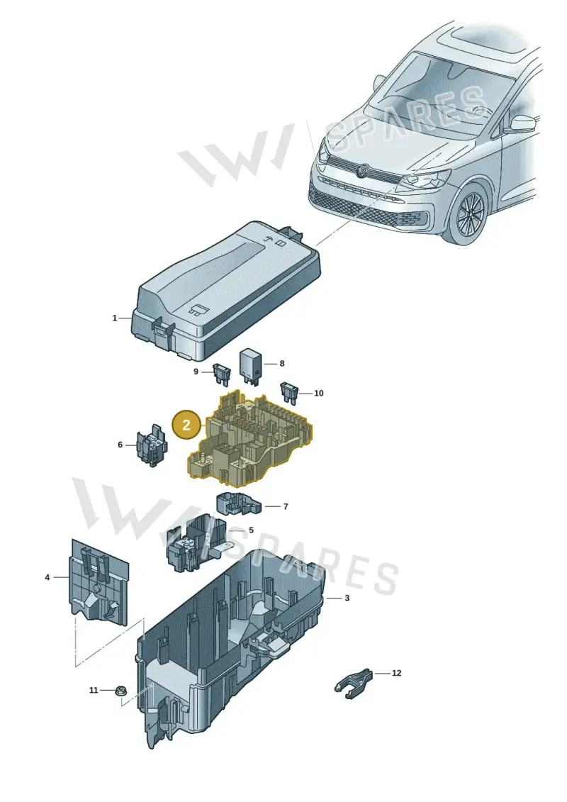 5WA937125B — Volkswagen Caddy Maxi Kombi (2020-2024) diagram 2ka937010, position 2