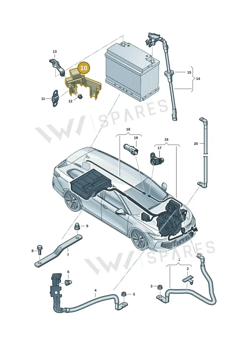 5WA937548E — Volkswagen Passat estate (2023-) diagram 3j0971130, position 10