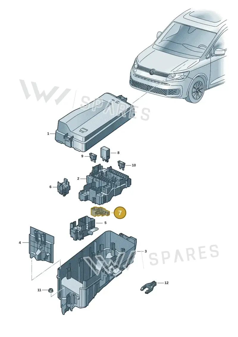 5WA937573A — Volkswagen Caddy Maxi Kombi (2020-2024) diagram 2ka937010, position 7