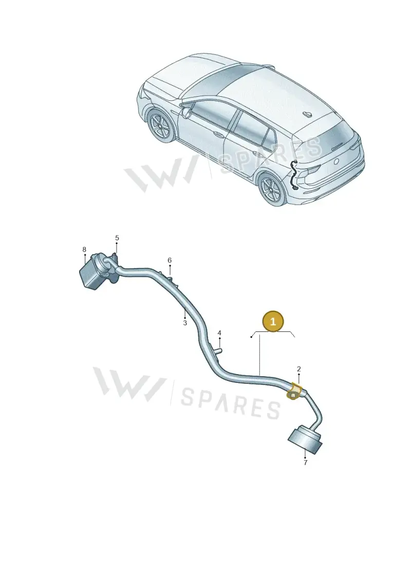 5WA971014 — Volkswagen Golf 2.0 BlueMotion (2019-2024) diagram 5h0972048, position 1