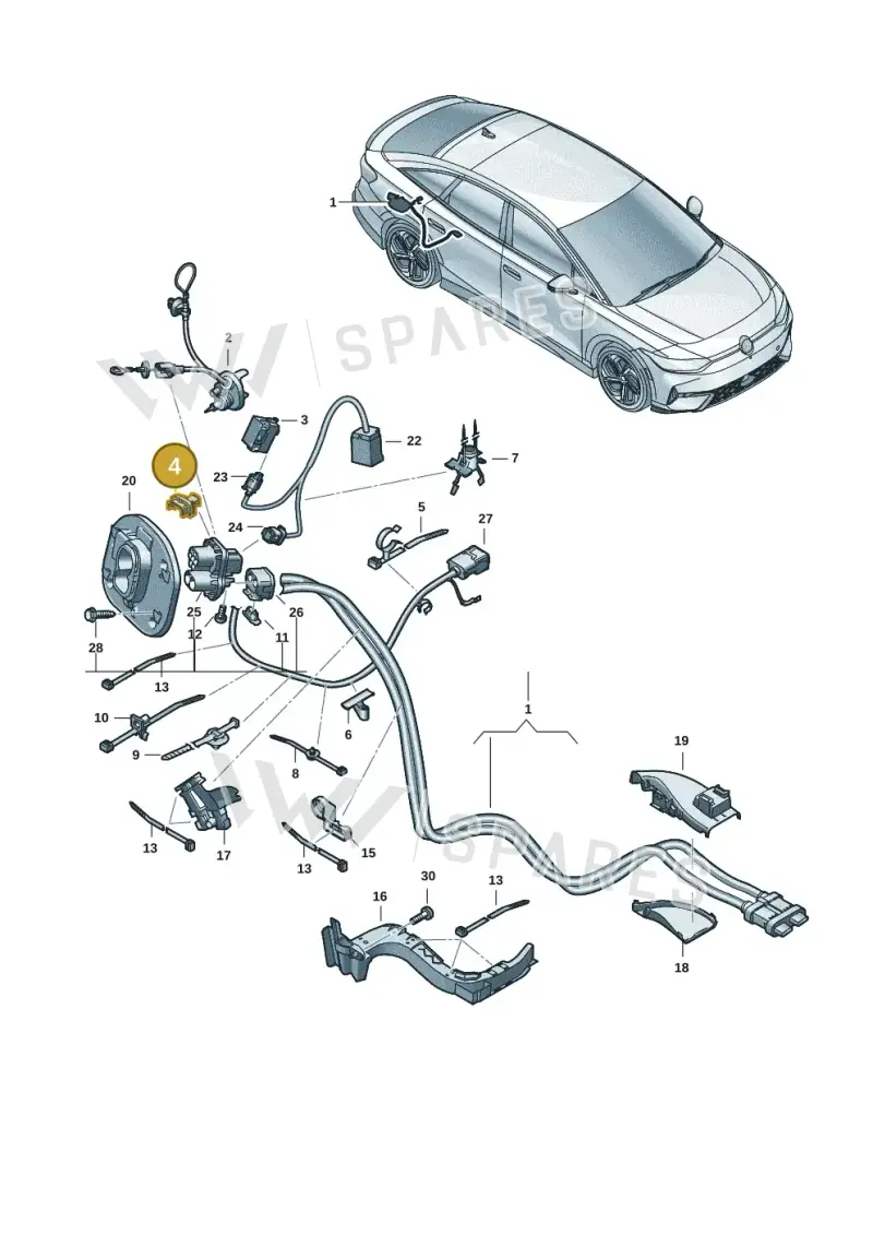 5WA971901A — Volkswagen ID.7 Limousine Pro (2023-) diagram 14b970150, position 4