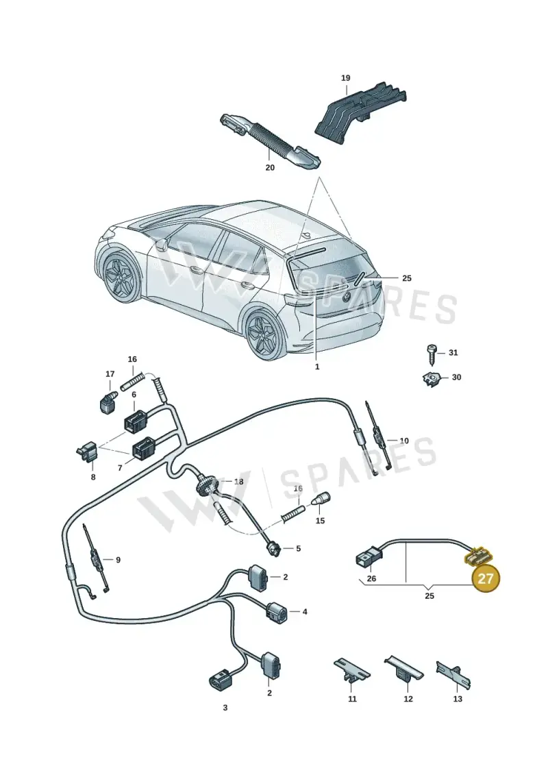 5WA973708 — Volkswagen ID.3 Pro (2019-2024) diagram 10a972080, position 27