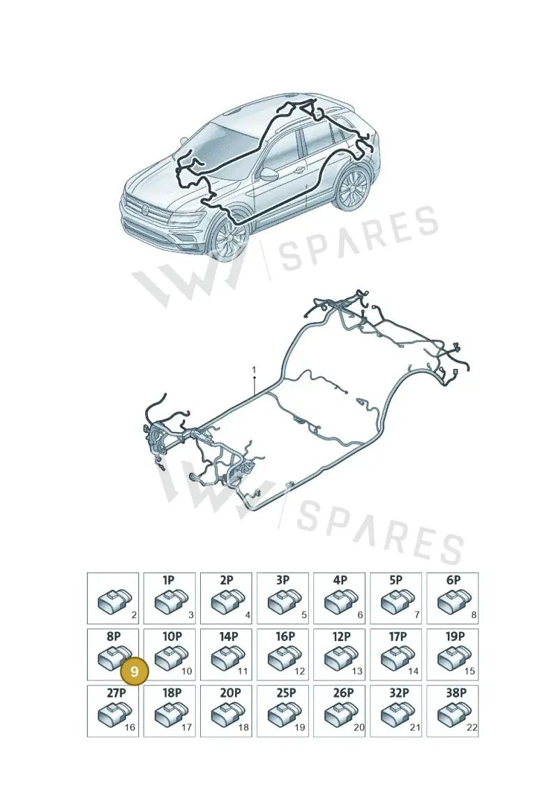 5WA973708B — Volkswagen Tiguan (2024-) diagram 57d971081, position 9