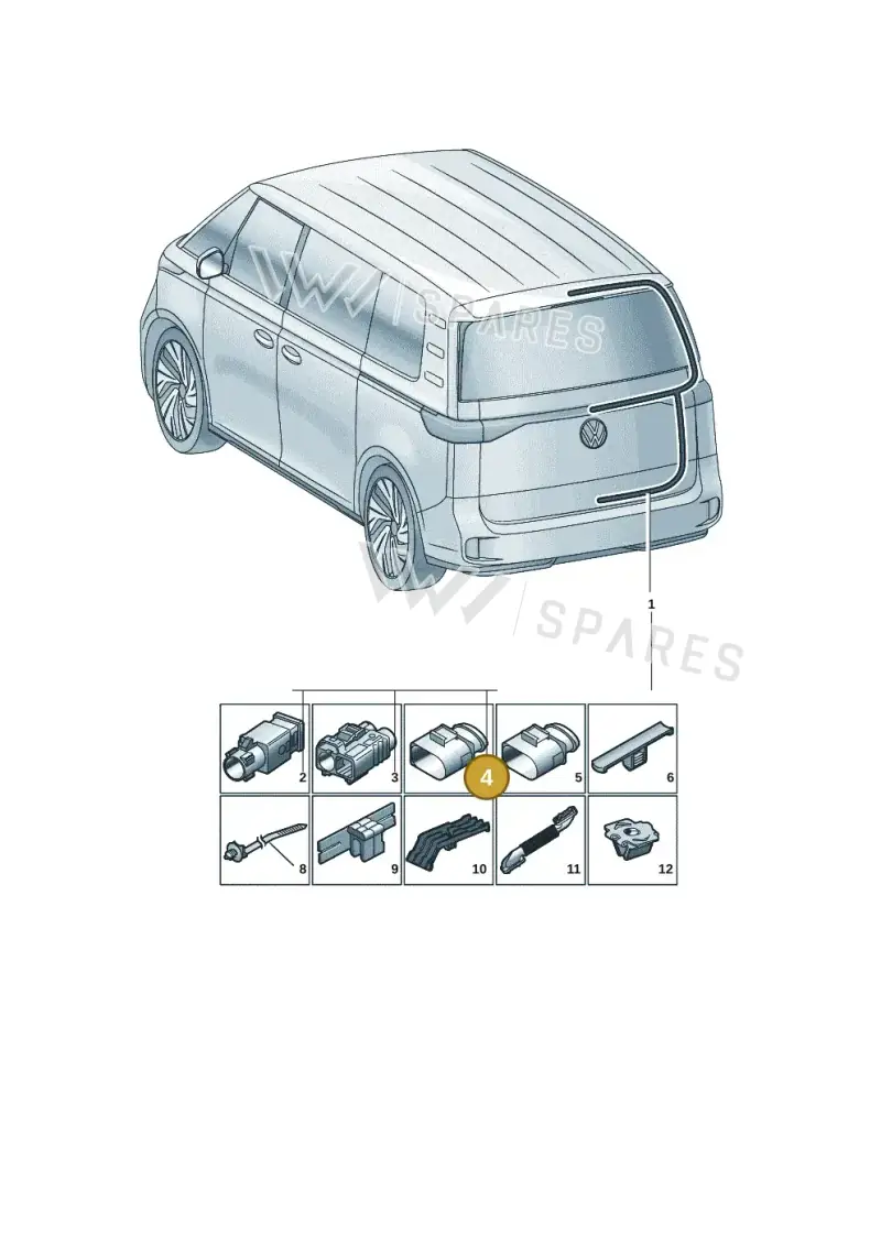 5WA973708 — Volkswagen ID.Buzz (2022-) diagram 15a972820, position 4