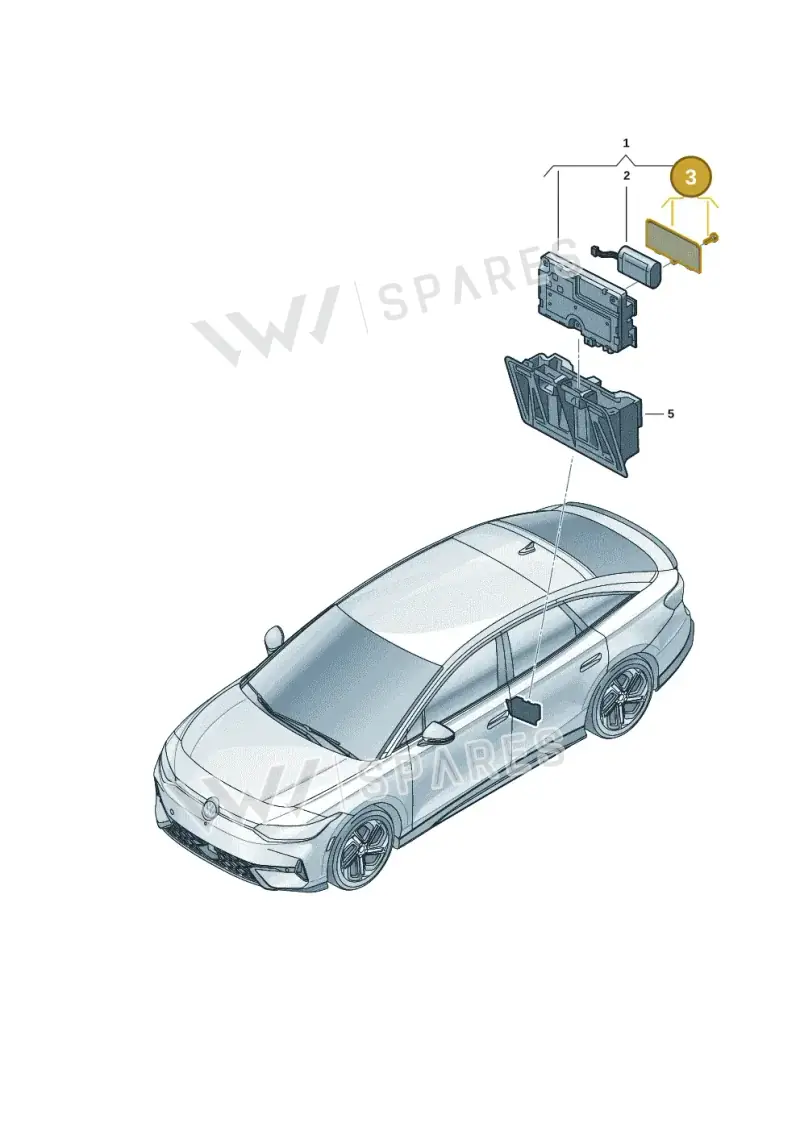 5WA998058 — Volkswagen ID.7 Limousine Pro (2023-) diagram 14b035600, position 3