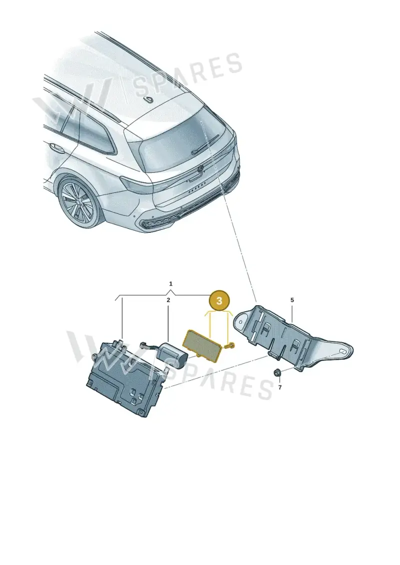 5WA998058 — Volkswagen Passat estate (2023-) diagram 3j0035600, position 3