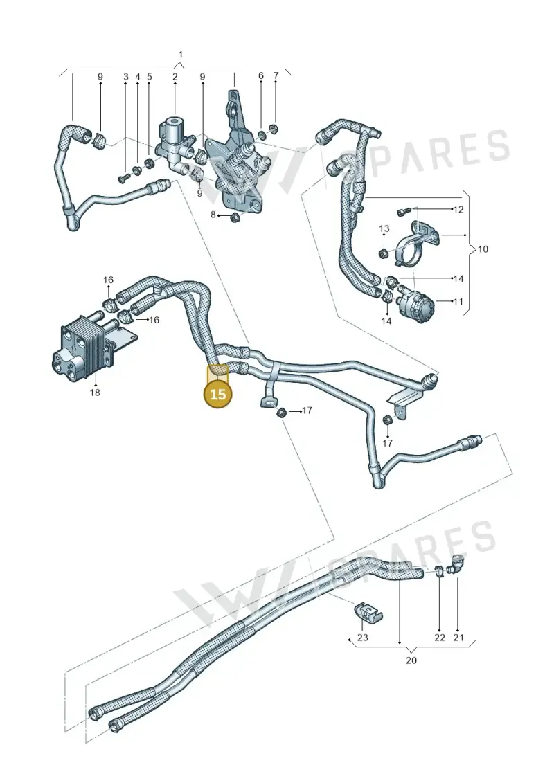 5WC819885B — Volkswagen Golf 2.0 BlueMotion (2019-2024) diagram 746819950, position 15