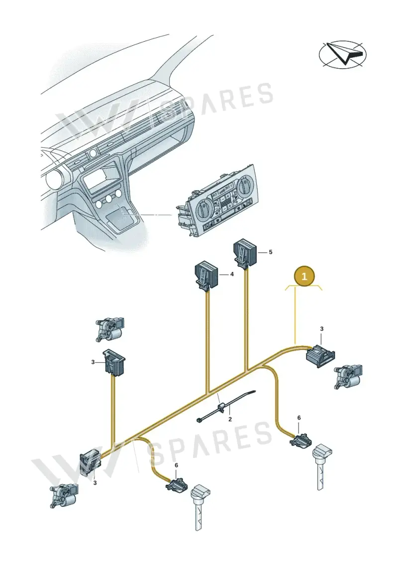 5WC971566G — Volkswagen Golf 2.0 BlueMotion (2019-2024) diagram 5h0972060, position 1