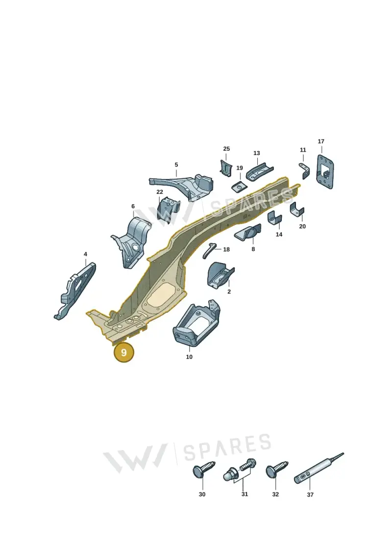 5WF803505 — Volkswagen Tiguan 2.0 (2023-) diagram 57x803400, position 9