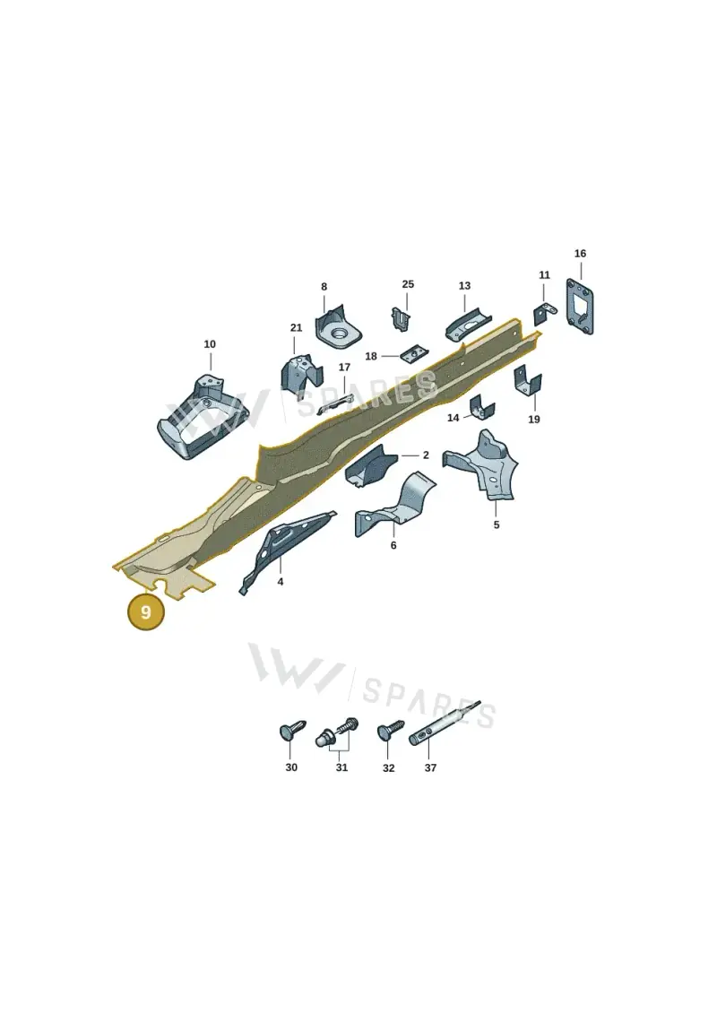 5WF803506 — Volkswagen Tiguan 2.0 (2023-) diagram 57x803401, position 9