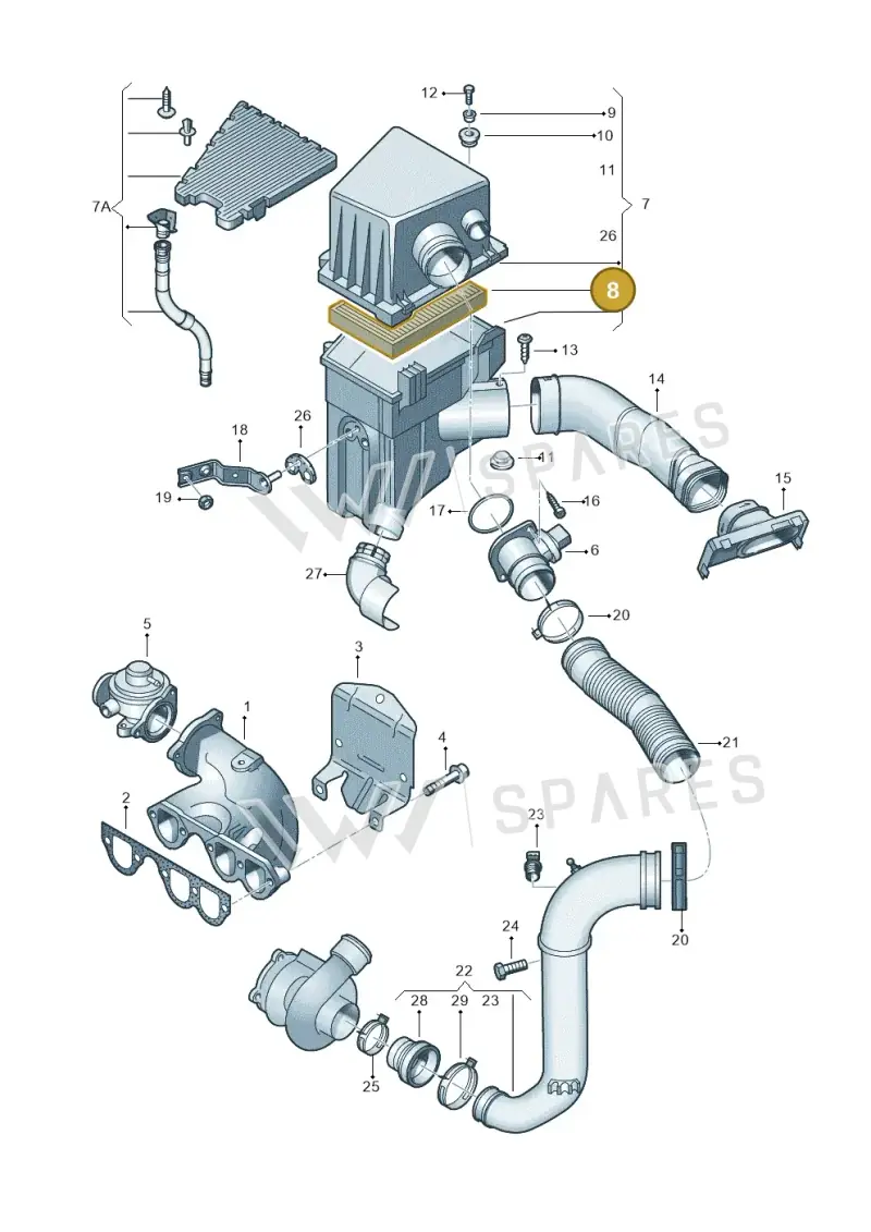 5Z0129620A — Volkswagen FOX                  M.05> (2005-) diagram 253129200, position 8
