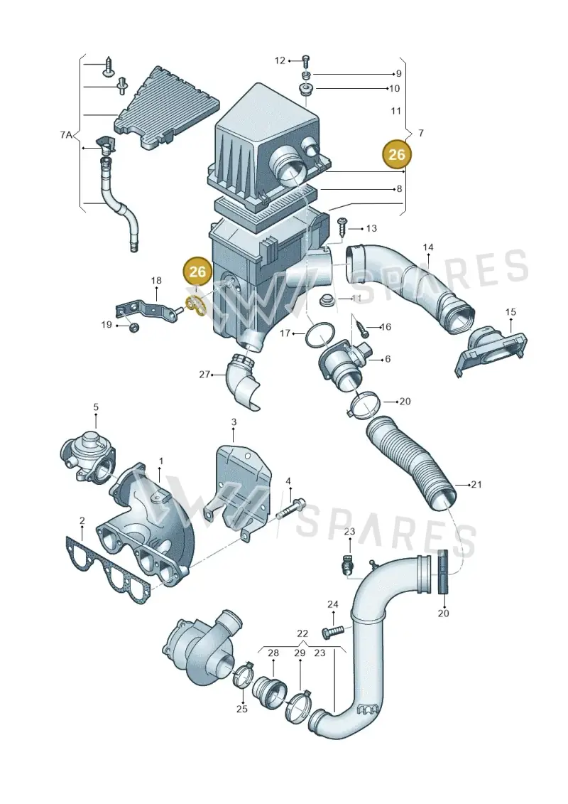 5Z0129689 — Volkswagen FOX                  M.05> (2005-) diagram 253129200, position 26