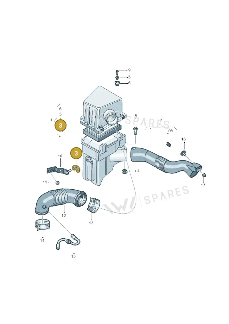 5Z0129689 — Volkswagen Polo (2011-2014) diagram 557129150, position 3
