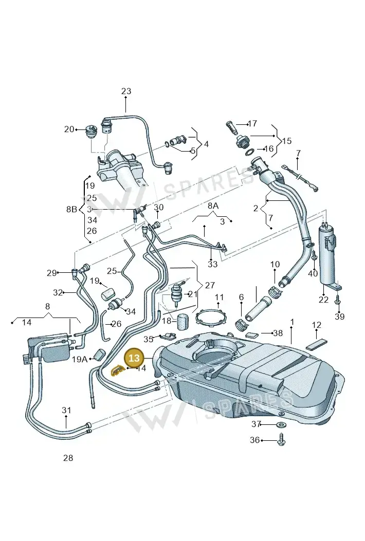 5Z0201307C — Volkswagen FOX                  M.05> (2005-) diagram 357201000, position 13