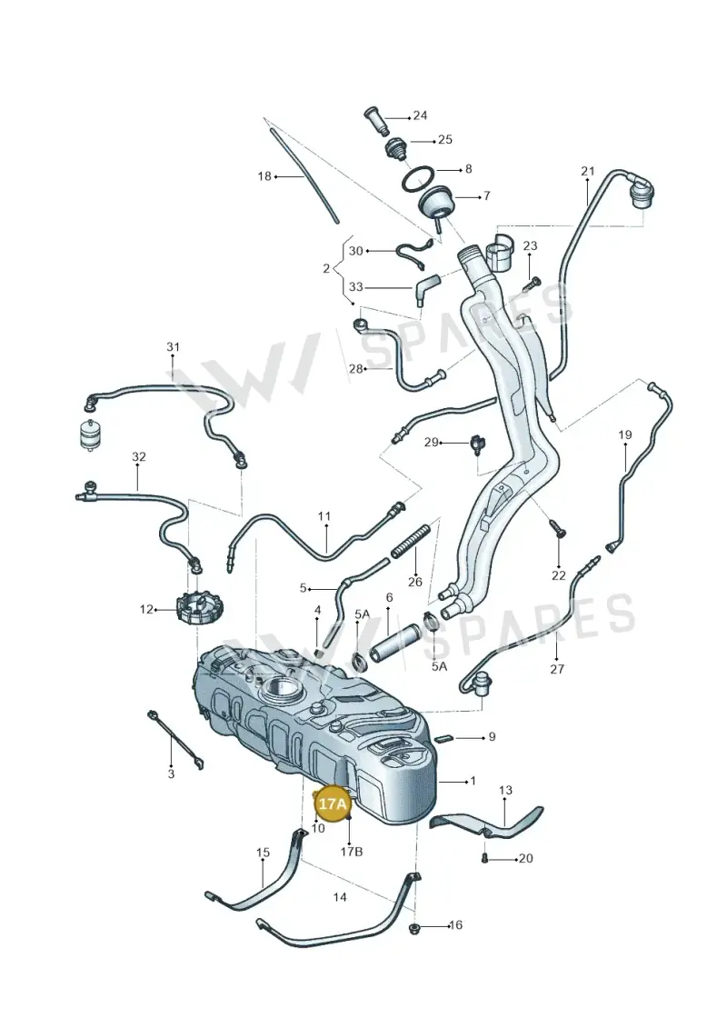 5Z0201693 — Volkswagen Voyage (2016-2023) diagram 565201100, position 17A