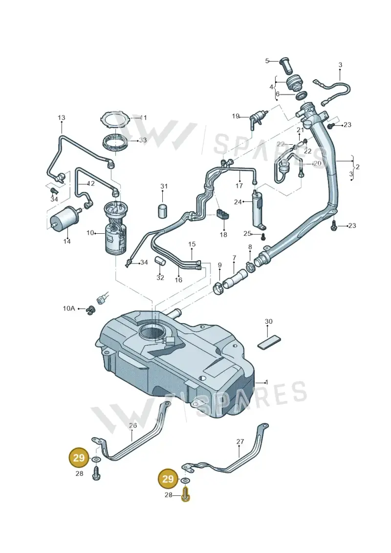 5Z0201693 — Volkswagen Spacefox (2014-2019) diagram 799201045, position 29