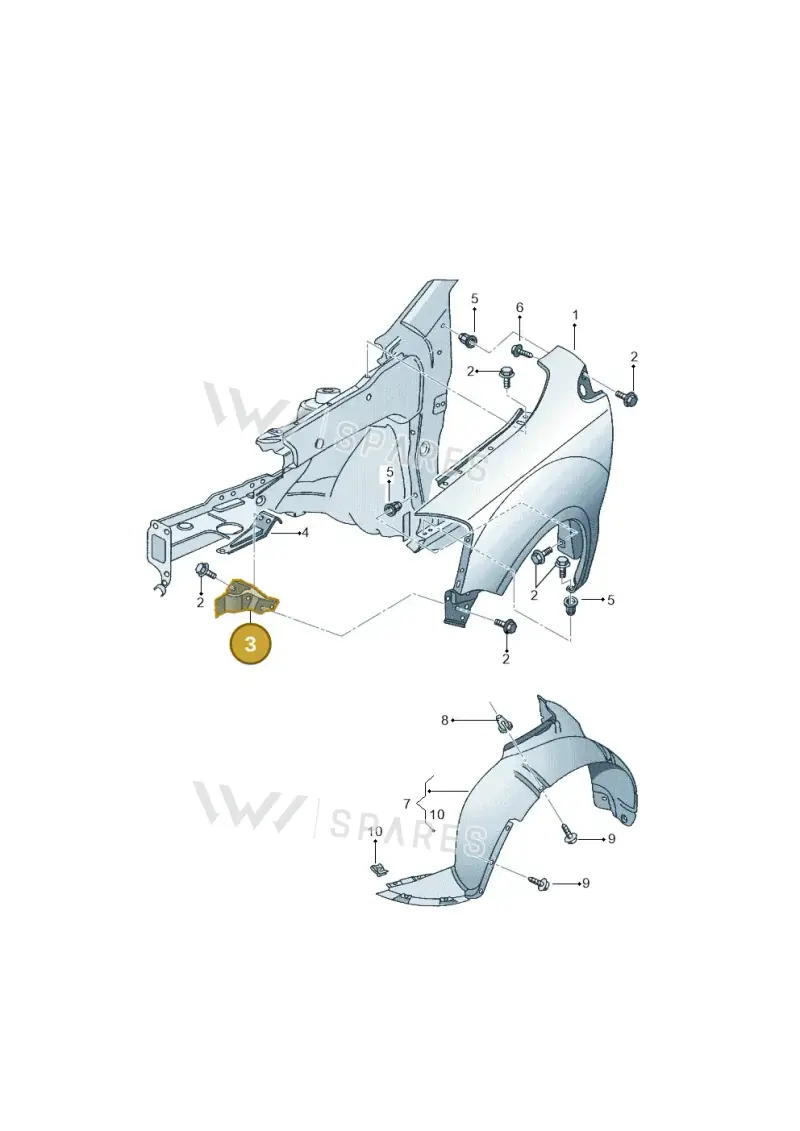 5Z0821141 — Volkswagen FOX                  M.05> (2005-) diagram 357821100, position 3