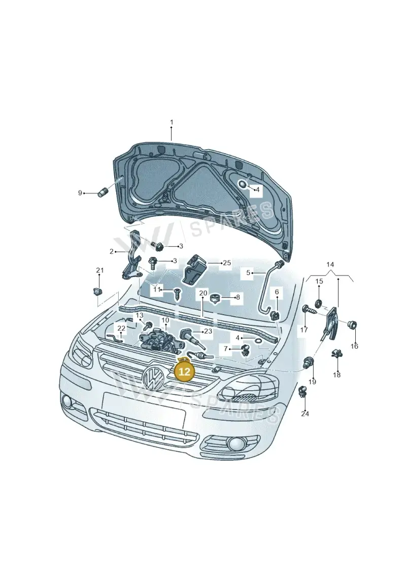5Z0823567 — Volkswagen FOX                  M.05> (2005-) diagram 370823100, position 12