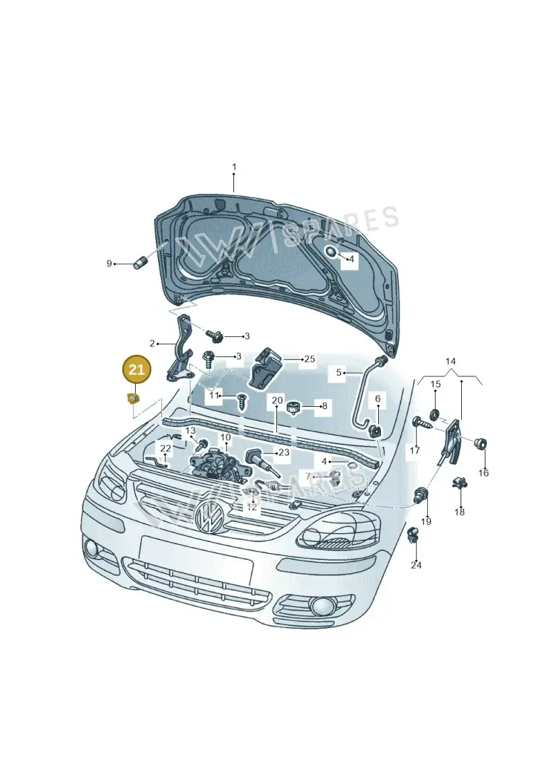 5Z0823729 — Volkswagen FOX                  M.05> (2005-) diagram 370823100, position 21