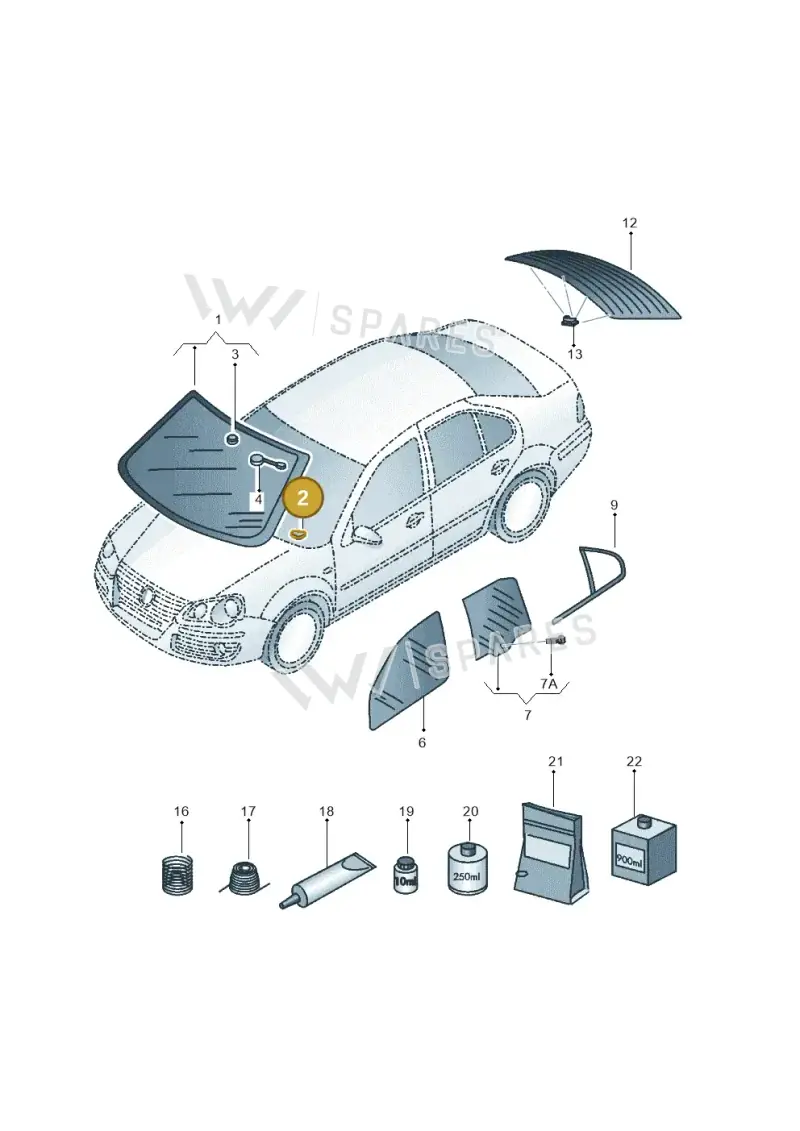 5Z0845237 — Volkswagen Polo sedan (2011-2014) diagram 378845000, position 2