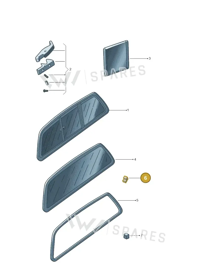 5Z0845237 — Volkswagen Saveiro (2016-2017) diagram 395845100, position 6
