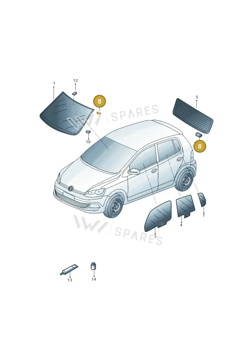5Z0845237 — Volkswagen Crossfox (2014-2021) diagram 558845000, position 8