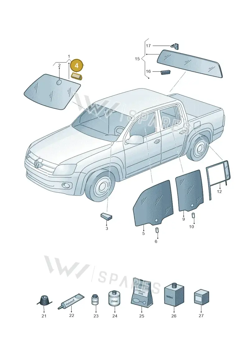 5Z0845237 — Volkswagen Amarok twin cab (2022-) diagram 683845000, position 4