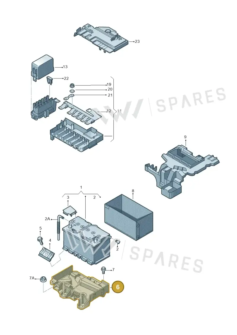 5Z0915331B — Volkswagen Polo (2010-2015) diagram 672915000, position 6