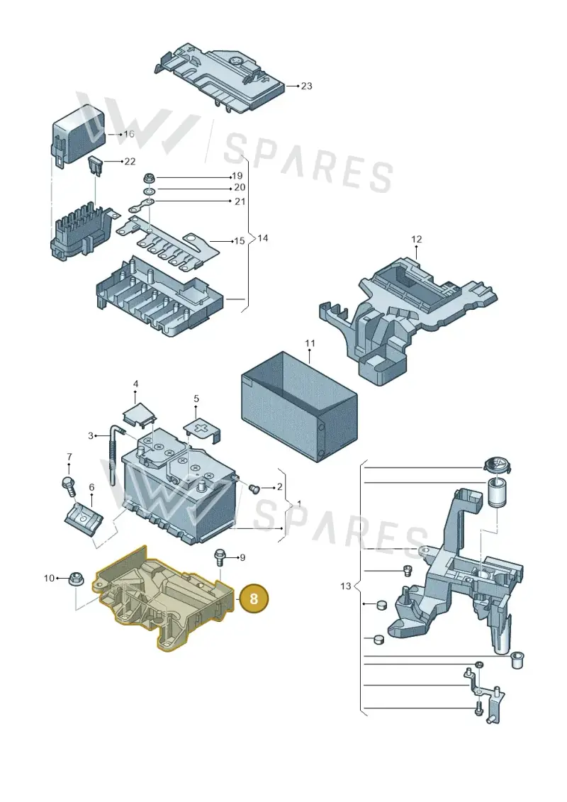 5Z0915331B — Volkswagen Polo (2012-2014) diagram 672915100, position 8