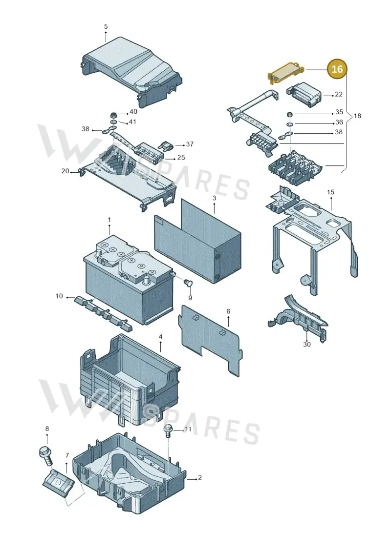 5Z0915429B — Volkswagen Polo (2011-2014) diagram 461915000, position 16