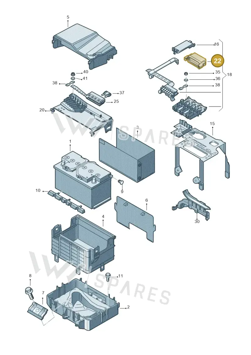 5Z0937555 — Volkswagen Polo (2011-2014) diagram 461915000, position 22