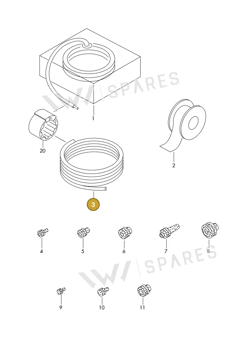 5Z0979980 — Volkswagen 1J0 platform diagram 198979200, position 3