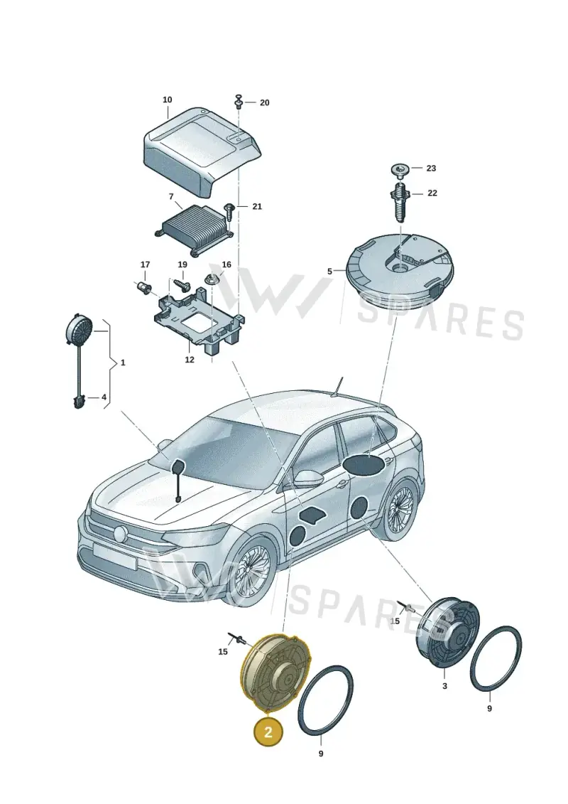 6C0035454 — Volkswagen Taigo (2021-2025) diagram 2f0035350, position 2