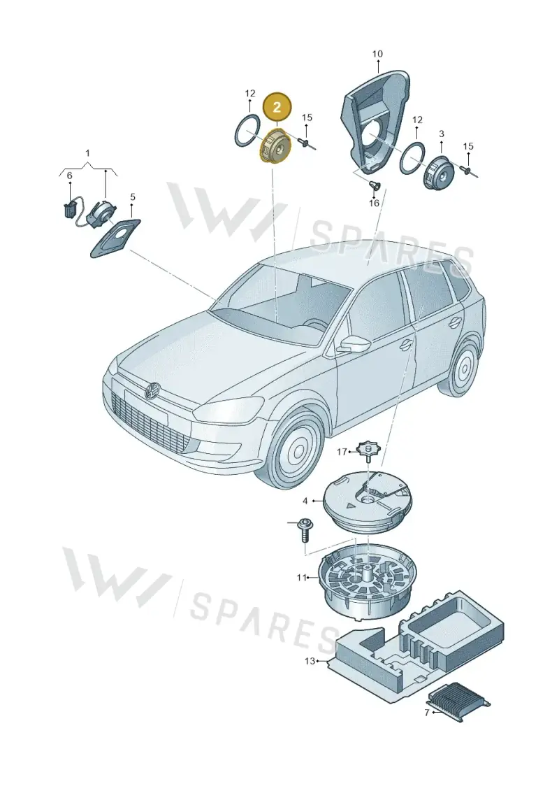 6C0035454 — Volkswagen Polo 1.4 BlueMotion (2014-2017) diagram 773035350, position 2