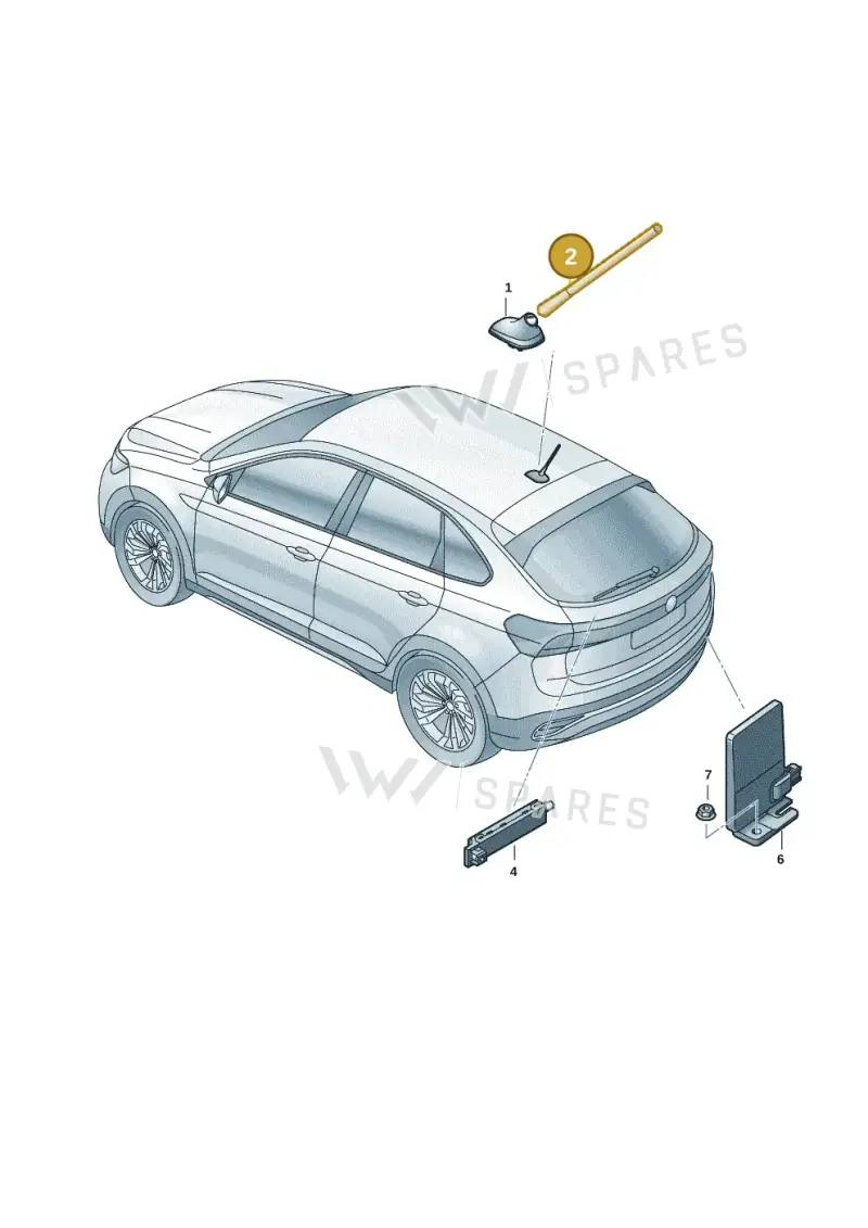 6C0035849M — Volkswagen Taigo (2021-2024) diagram 2f0035200, position 2