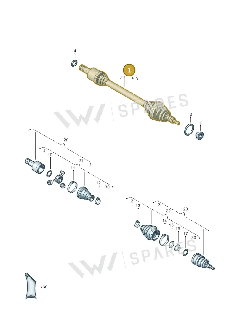 6C0407271T — Volkswagen Polo 1.4 BlueMotion (2014-2017) diagram 657407620, position 1