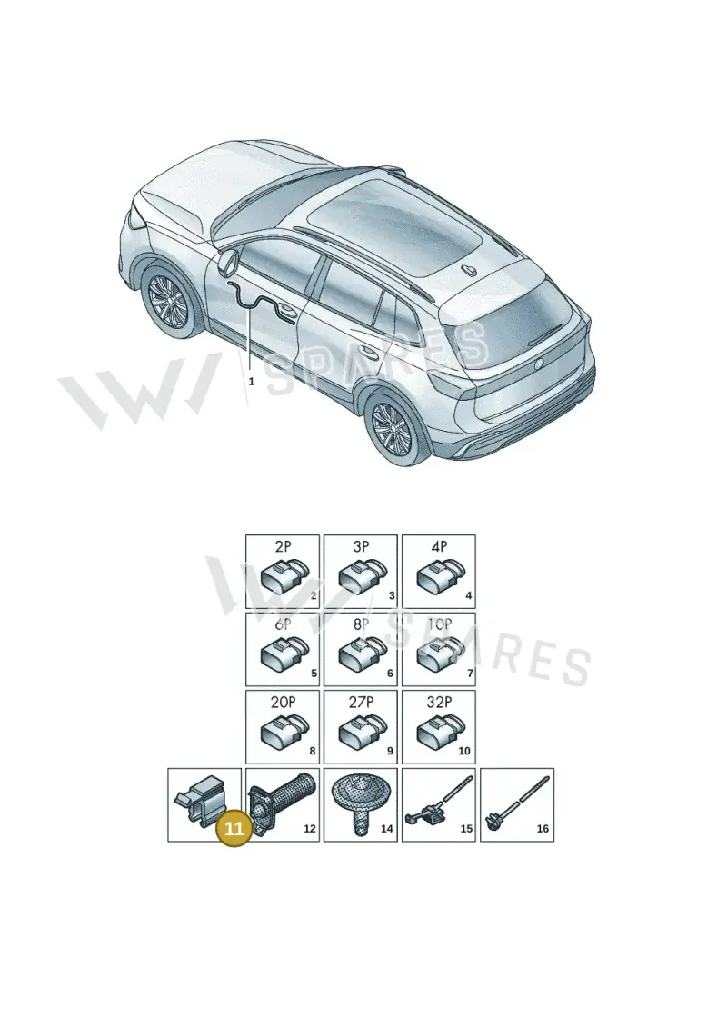 6C0919136 — Volkswagen Tiguan 2.0 (2023-) diagram 57x972300, position 11