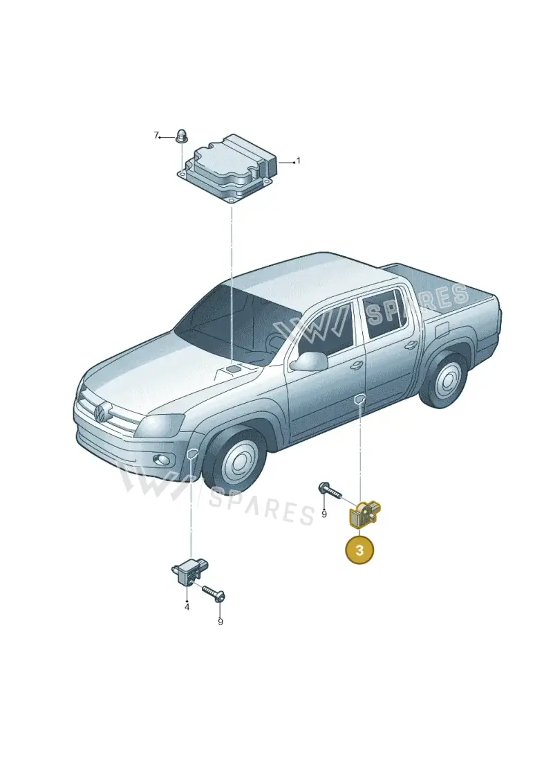 6C0959351A — Volkswagen Amarok twin cab (2022-) diagram 683959300, position 3