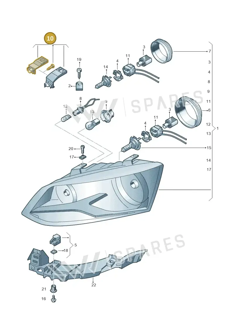 6C0998226 — Volkswagen Polo Vivo (2017-) diagram 495941000, position 10