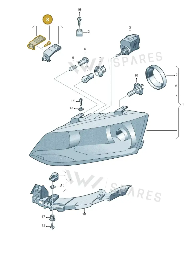 6C0998226 — Volkswagen Ameo 1,0 (2016-2020) diagram 677941000, position 8