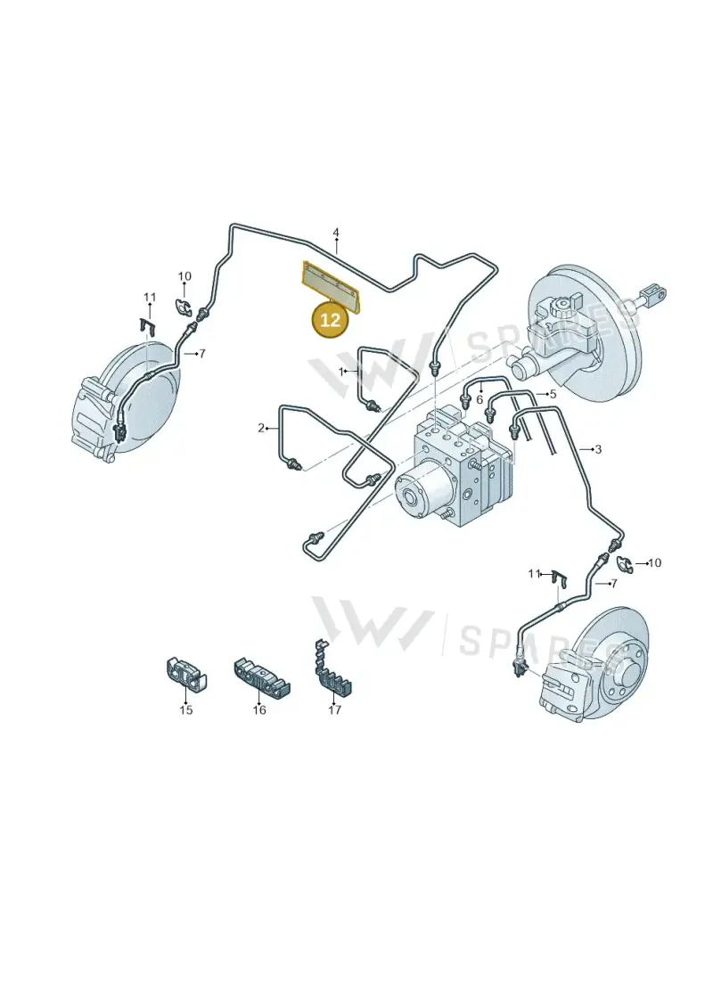 6C1611716 — Audi A1 Sportback (2014-2018) diagram 773611200, position 12