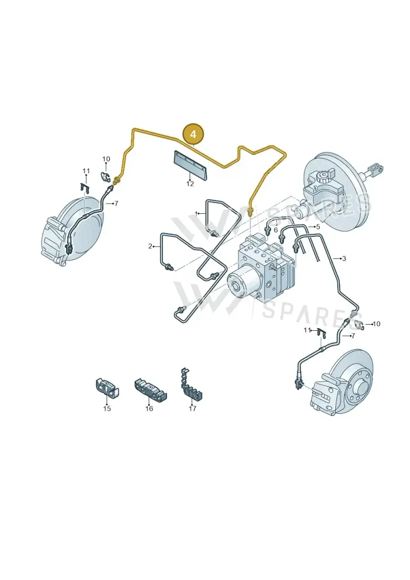 6C1614724 — Volkswagen Polo 1.4 BlueMotion (2014-2017) diagram 773611200, position 4