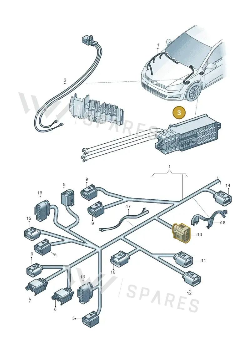 6C1971012 — Volkswagen Polo 1.4 BlueMotion (2014-2017) diagram 773971700, position 3