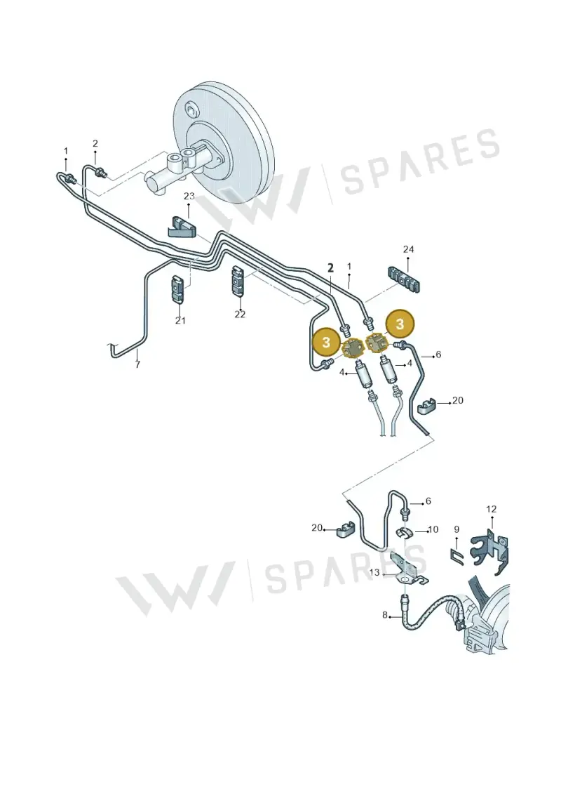 6E0611755 — Volkswagen Polo (2010-2015) diagram 677611150, position 3