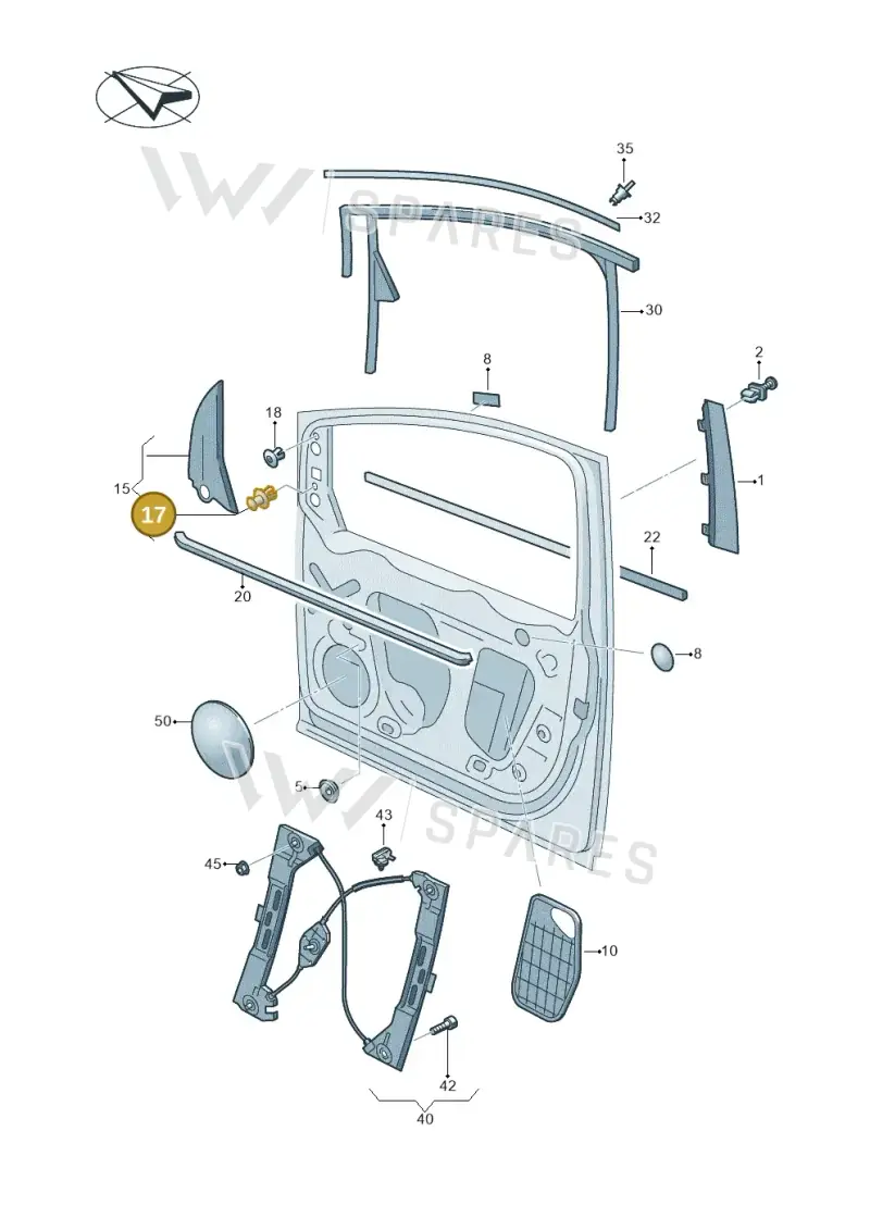 6E0837732 — Volkswagen Sharan BlueMotion (2015-2022) diagram 689837600, position 17
